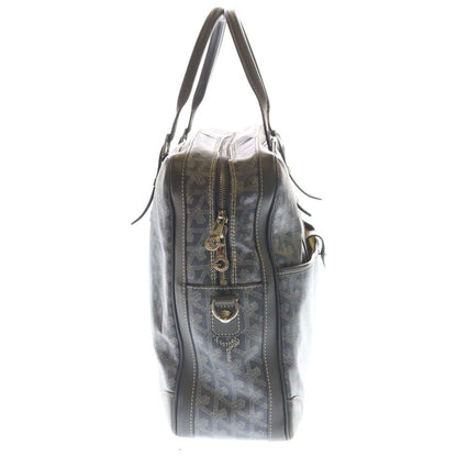 Goyard Ambassador MM Handbag Business Bag Gray Leather Silver — view 3