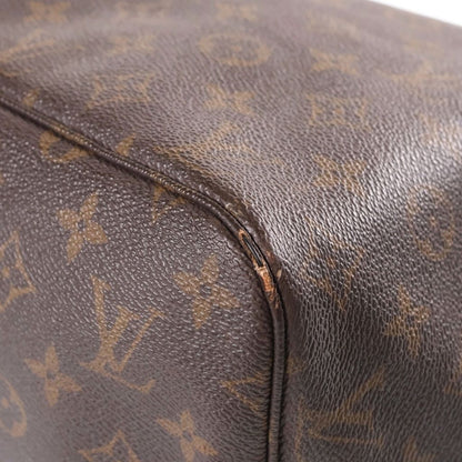 Louis Vuitton Monogram Neverfull MM Vintage Tote Brown Leather Gold — view 5