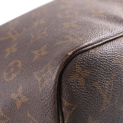 Louis Vuitton Monogram Neverfull MM Vintage Tote Brown Leather Gold — view 6