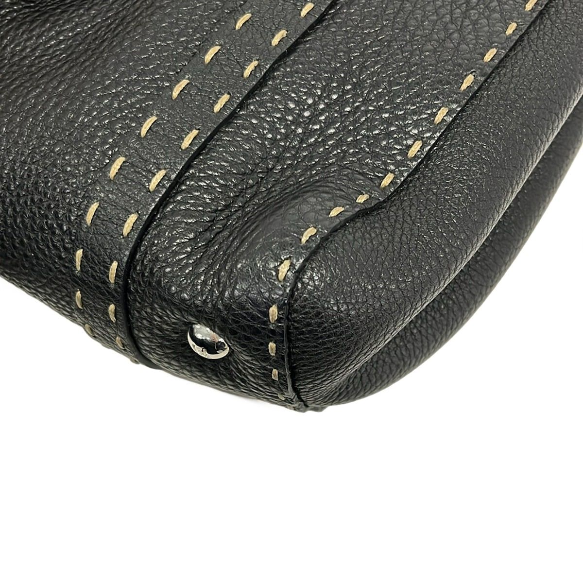 Fendi Handbag Linda Bag Selleria Black Leather — view 6