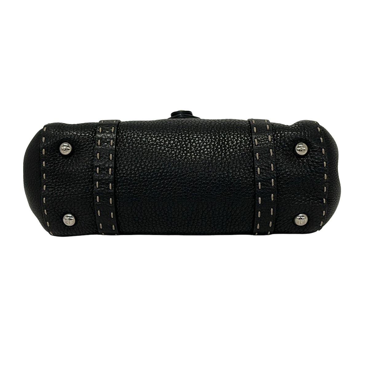 Fendi Handbag Linda Bag Selleria Black Leather — view 5