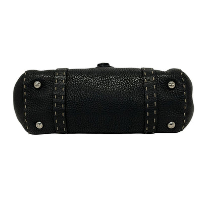 Fendi Handbag Linda Bag Selleria Black Leather — view 5
