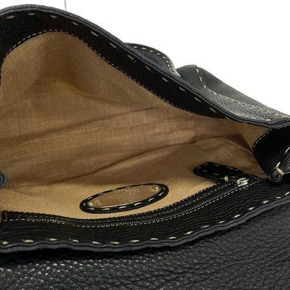 Fendi Handbag Linda Bag Selleria Black Leather — view 7