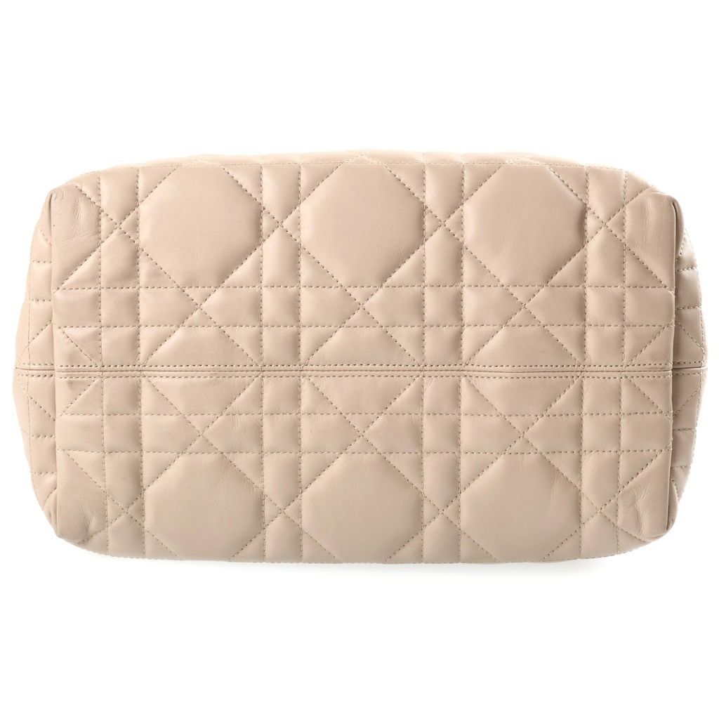 Dior Toujours Macro Cannage Handbag Calfskin Beige — view 4