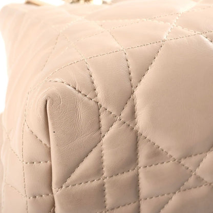 Dior Toujours Macro Cannage Handbag Calfskin Beige — view 5