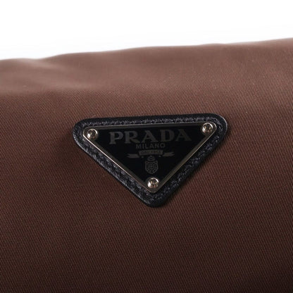 Prada Explorer Re-Nylon Bag Brown Nylon Leather Silver — view 6