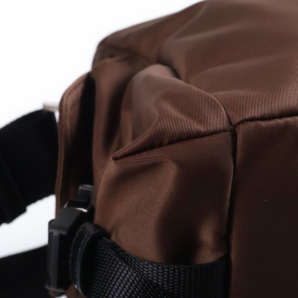 Prada Explorer Re-Nylon Bag Brown Nylon Leather Silver — view 5