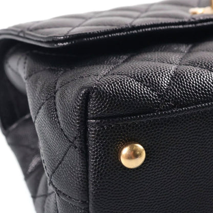 Chanel Coco Handle XS 2-Way Shoulder Bag Top Gold Caviar Leather Black — view 5