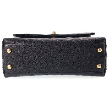 Chanel Coco Handle XS 2-Way Shoulder Bag Top Gold Caviar Leather Black — view 4
