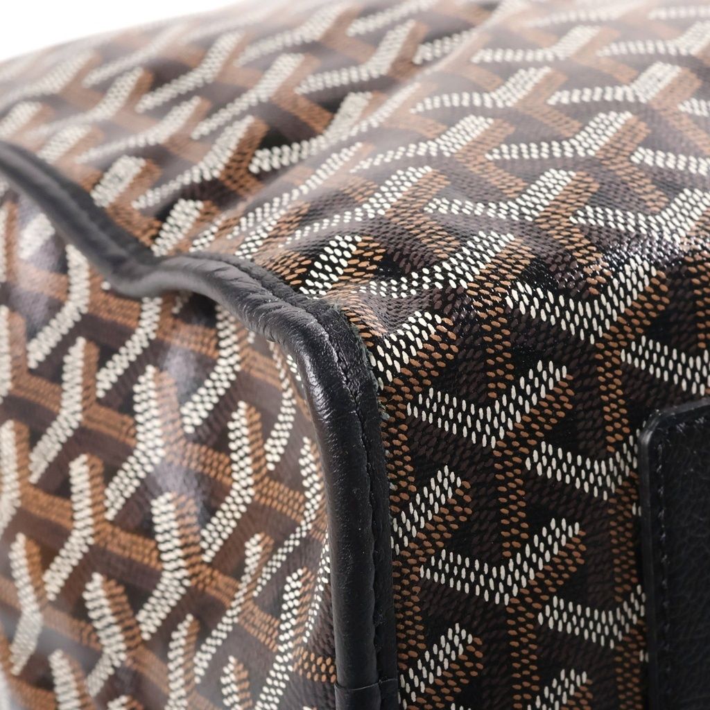 Goyard Saint Leger Backpack Leather Black Brown — view 5