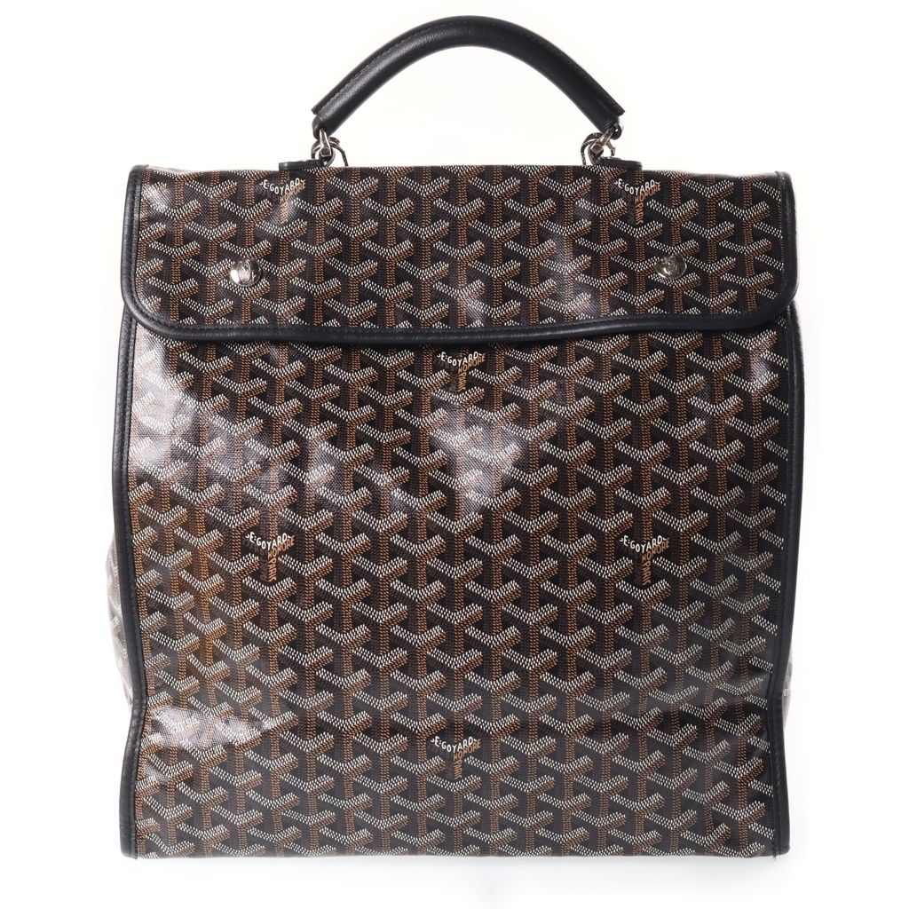 Goyard Saint Leger Backpack Leather Black Brown