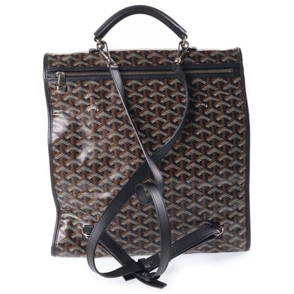 Goyard Saint Leger Backpack Leather Black Brown — view 2