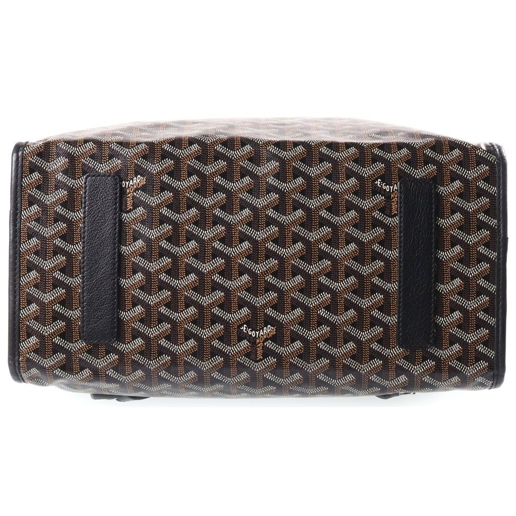 Goyard Saint Leger Backpack Leather Black Brown — view 4