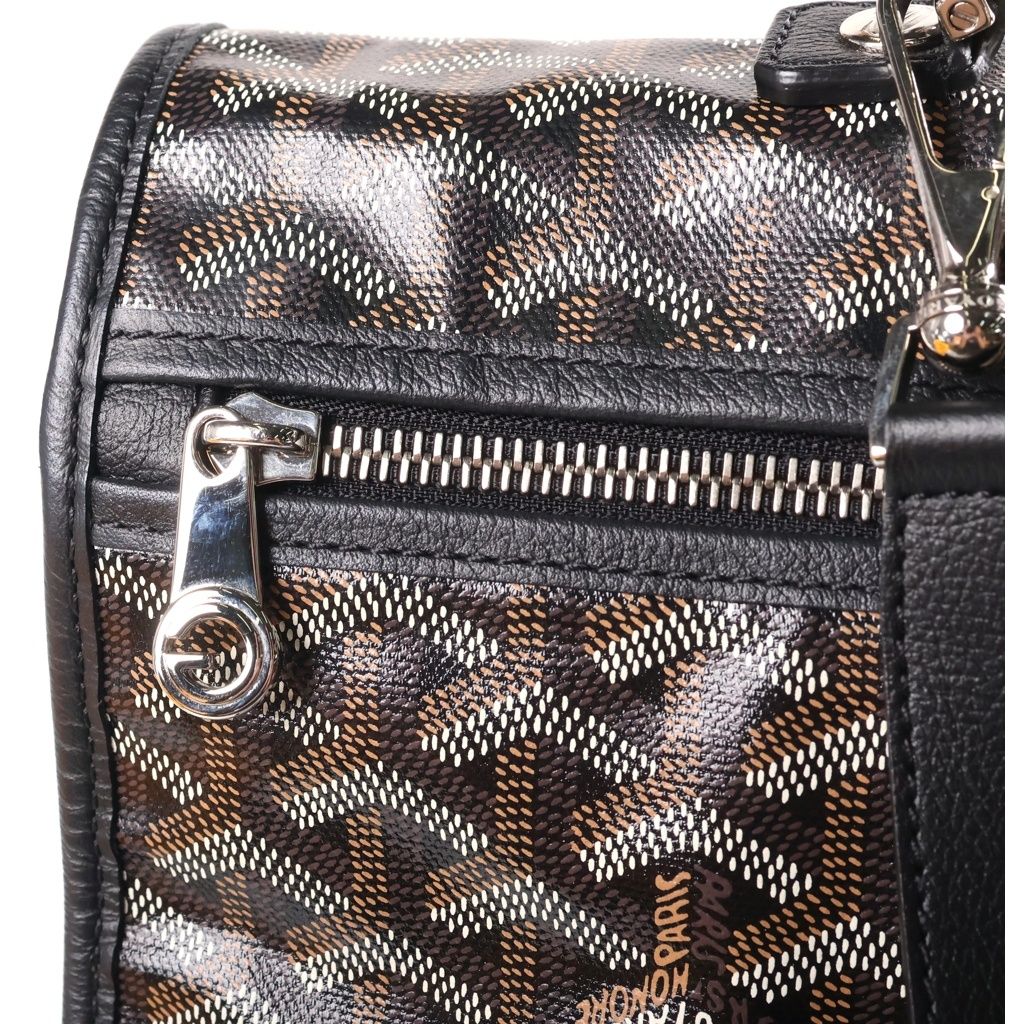Goyard Saint Leger Backpack Leather Black Brown — view 7