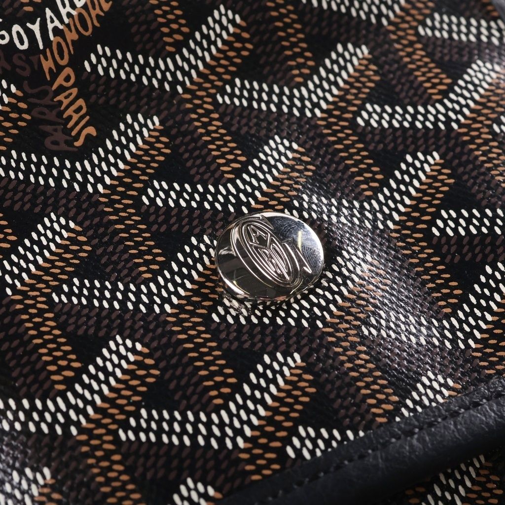 Goyard Saint Leger Backpack Leather Black Brown — view 6