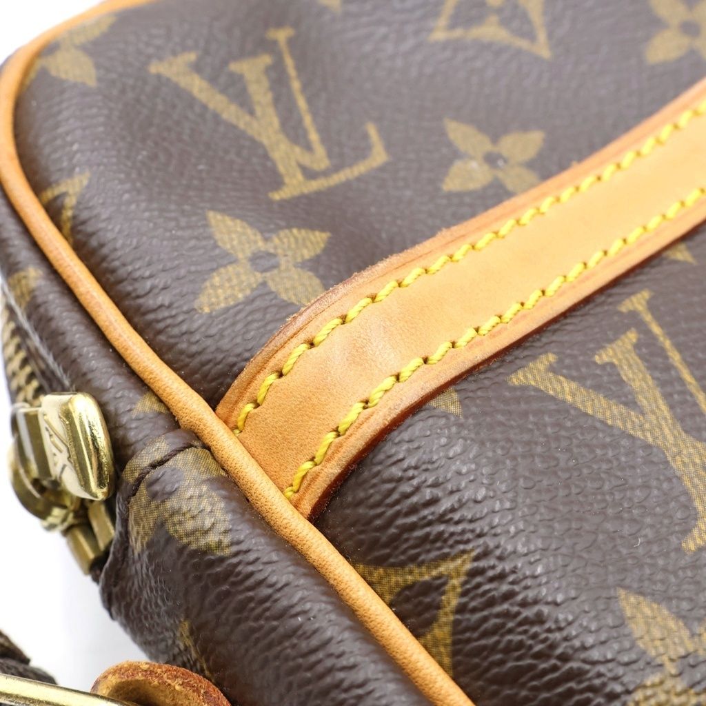 Louis Vuitton Monogram Danube Mini Shoulder Bag Brown Leather Gold — view 7