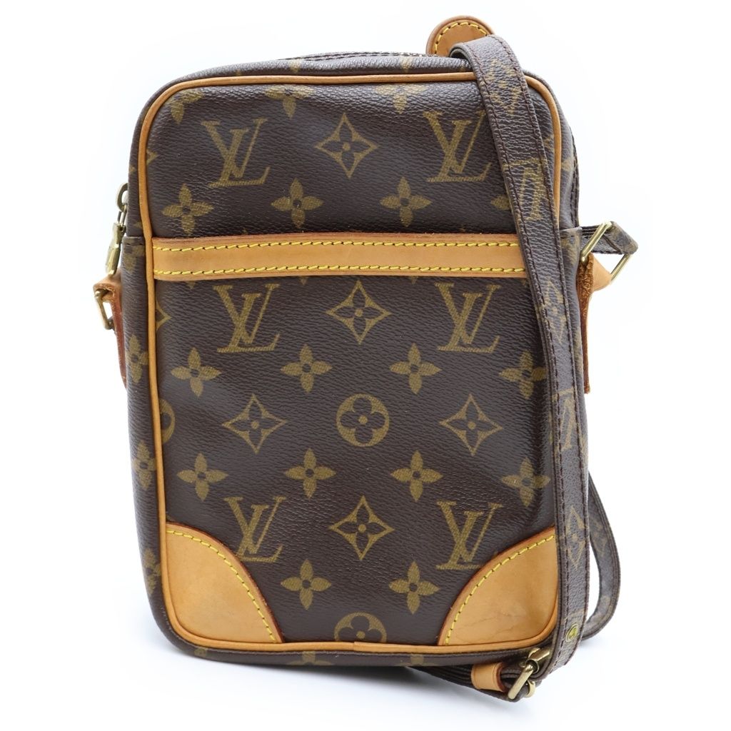 Louis Vuitton Monogram Danube Mini Shoulder Bag Brown Leather Gold