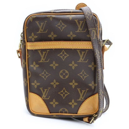 Louis Vuitton Monogram Danube Mini Shoulder Bag Brown Leather Gold
