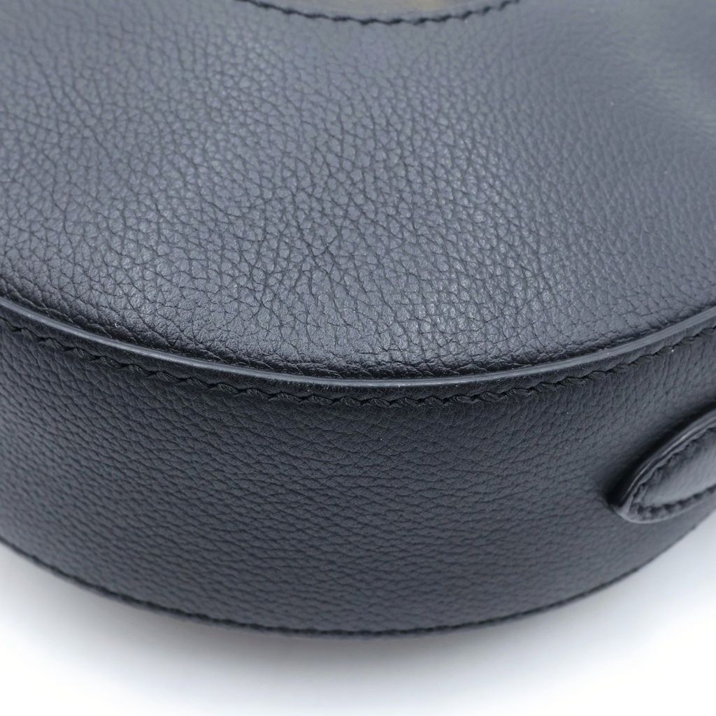 Versace la Medusa Round Cross Leather Black Shoulder Bag — view 5