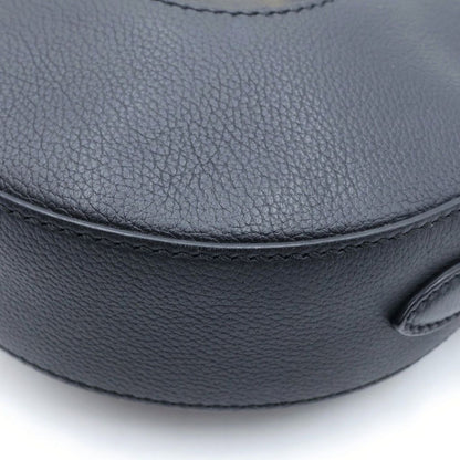Versace la Medusa Round Cross Leather Black Shoulder Bag — view 5