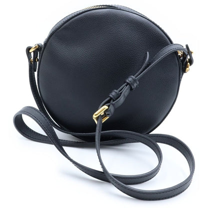 Versace la Medusa Round Cross Leather Black Shoulder Bag — view 2