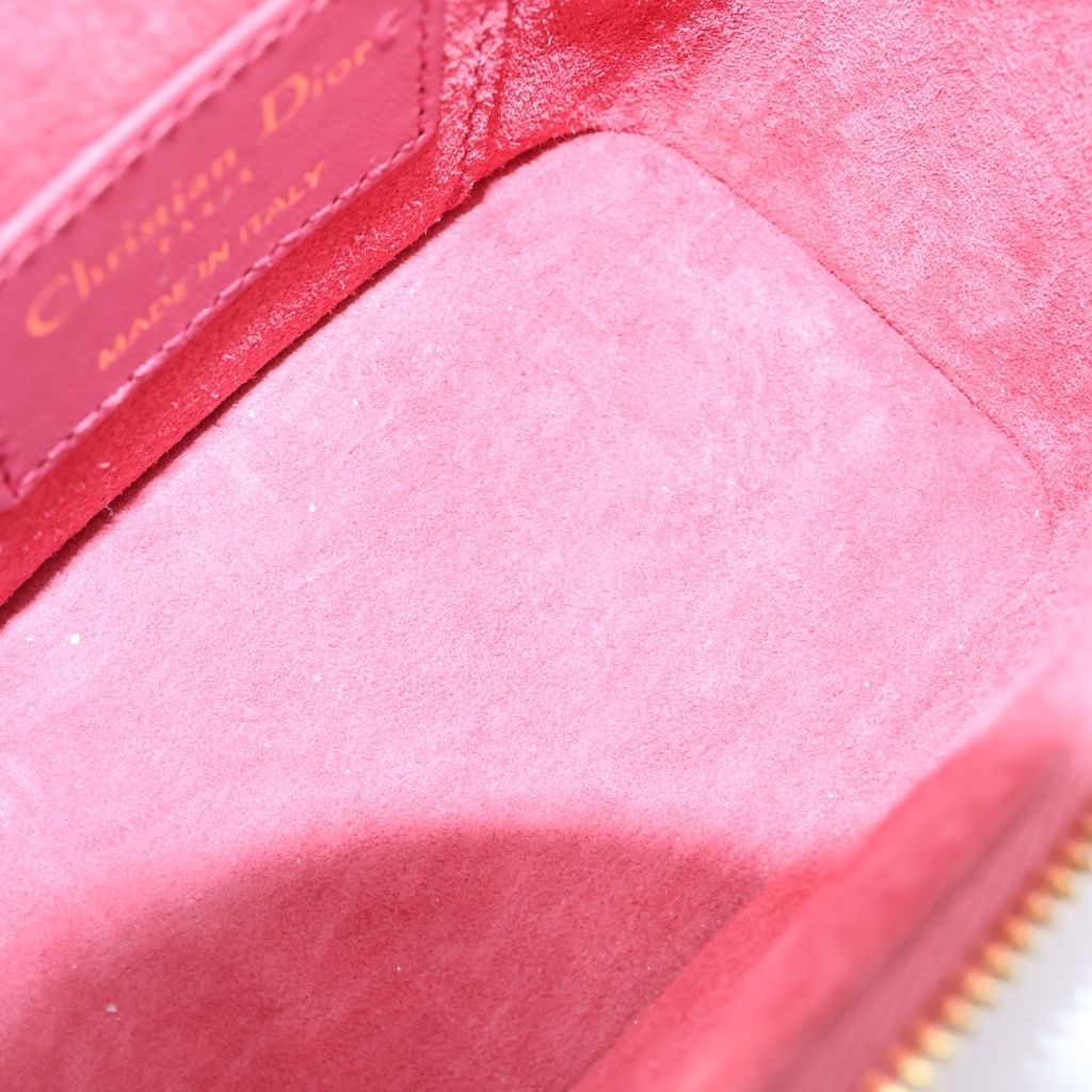 Dior Micro Vanity 2-Way Mini Shoulder Bag Pink Leather Gold — view 7