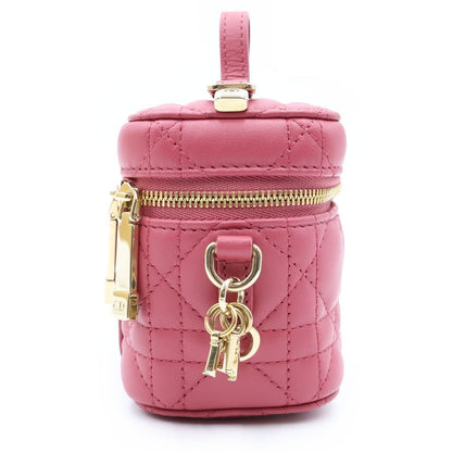 Dior Micro Vanity 2-Way Mini Shoulder Bag Pink Leather Gold — view 3