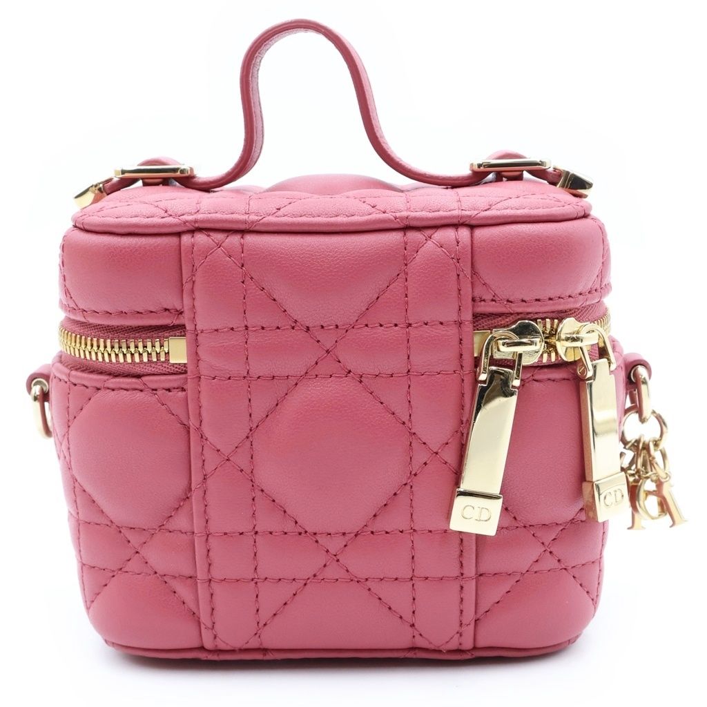 Dior Micro Vanity 2-Way Mini Shoulder Bag Pink Leather Gold — view 2