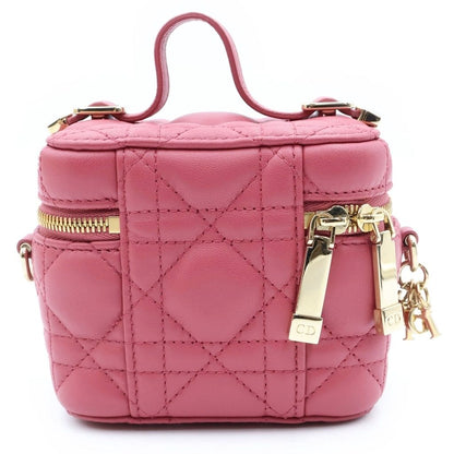 Dior Micro Vanity 2-Way Mini Shoulder Bag Pink Leather Gold — view 2