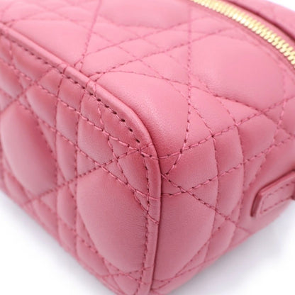 Dior Micro Vanity 2-Way Mini Shoulder Bag Pink Leather Gold — view 5