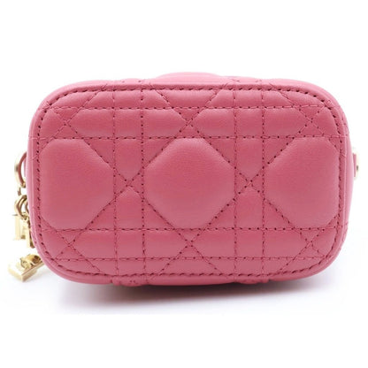 Dior Micro Vanity 2-Way Mini Shoulder Bag Pink Leather Gold — view 4