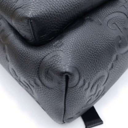 Gucci Jumbo GG Backpack Black Leather Silver — view 5