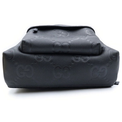 Gucci Jumbo GG Backpack Black Leather Silver — view 4