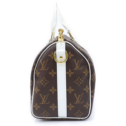 Louis Vuitton Monogram Speedy Bandouliere 25 Shoulder Bag Leather Brown White — view 3