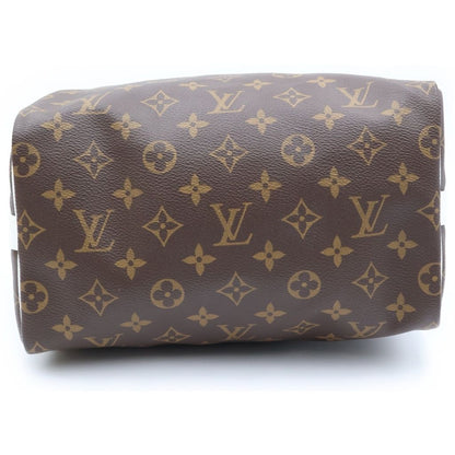 Louis Vuitton Monogram Speedy Bandouliere 25 Shoulder Bag Leather Brown White — view 4