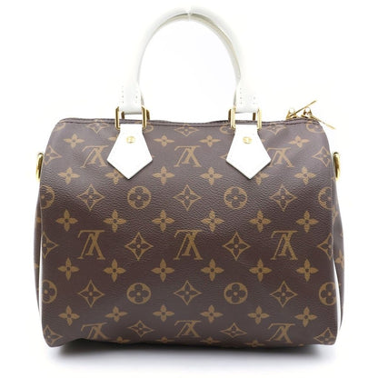 Louis Vuitton Monogram Speedy Bandouliere 25 Shoulder Bag Leather Brown White — view 2
