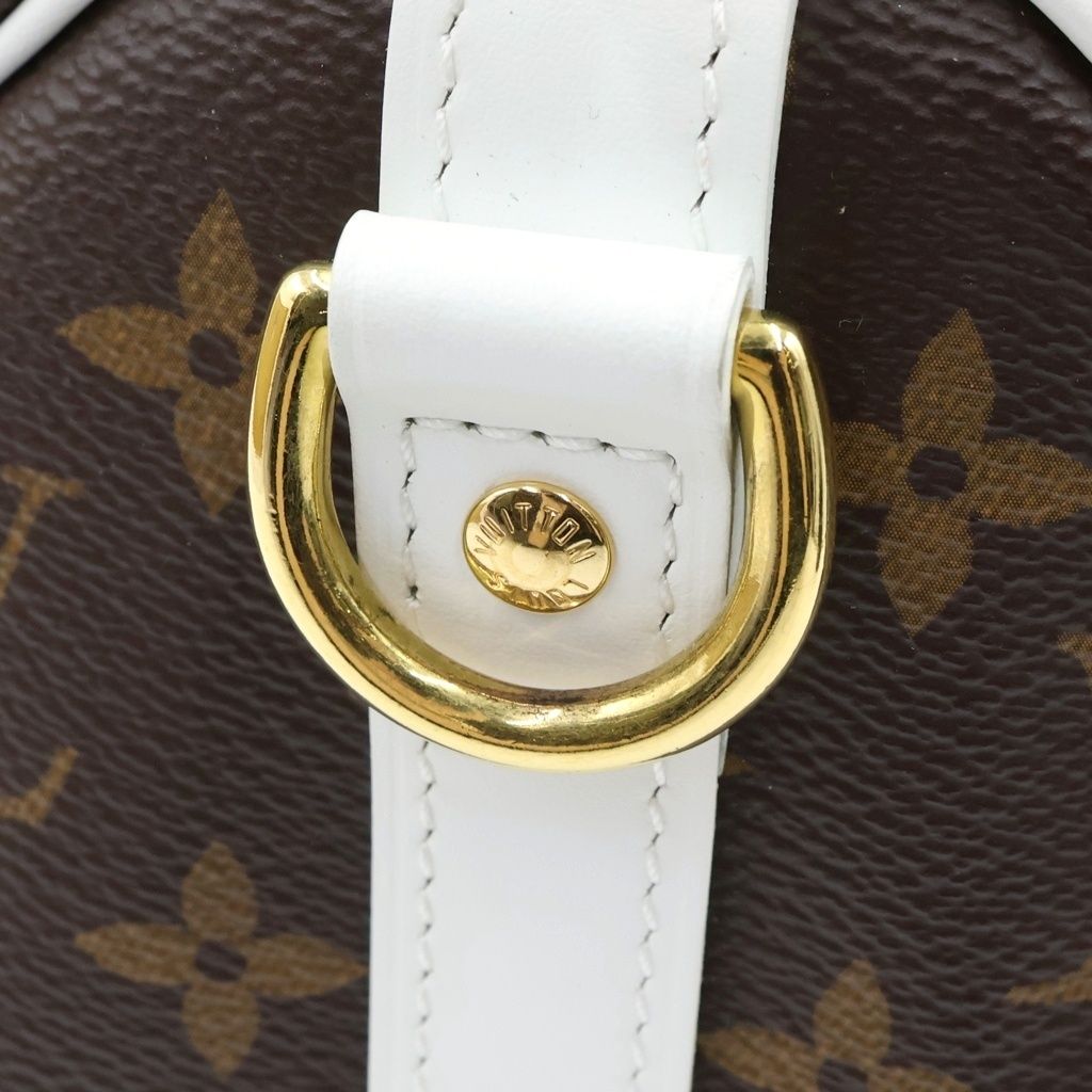 Louis Vuitton Monogram Speedy Bandouliere 25 Shoulder Bag Leather Brown White — view 6