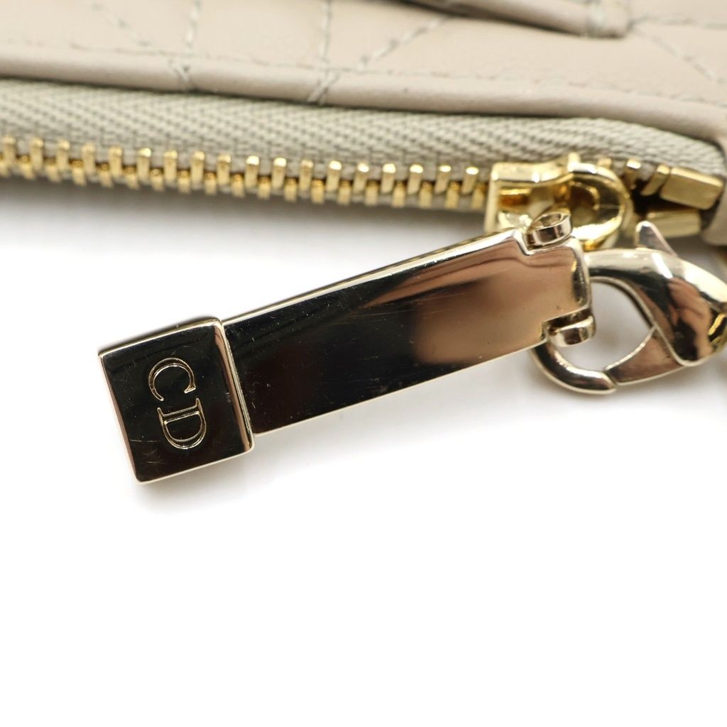 Dior Cannage Fragment Card Case Beige — view 5