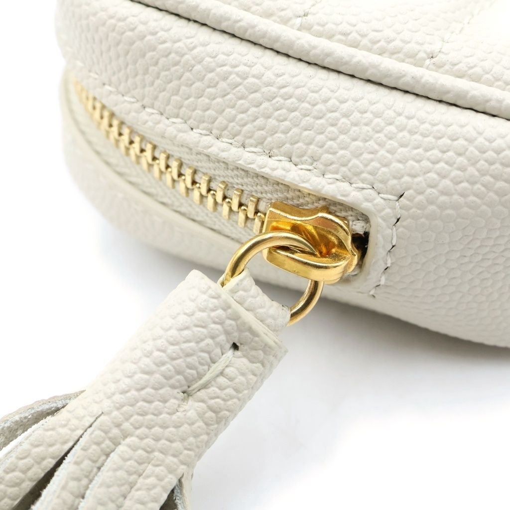Saint Laurent Baby Lou Plate Logo Chain Shoulder Bag White — view 6