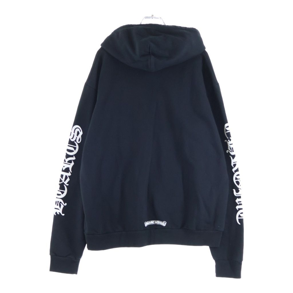 Chrome Hearts Vertical Logo Hoodie Arm Print Sweatshirt Pullover Black — view 2
