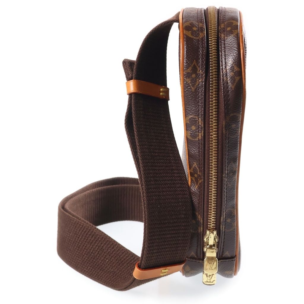 Louis Vuitton Pochette Gange Monogram Leather Shoulder Bag Brown — view 3