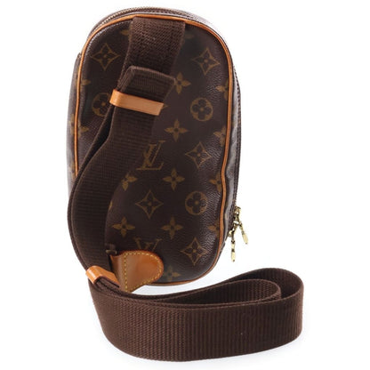 Louis Vuitton Pochette Gange Monogram Leather Shoulder Bag Brown — view 2
