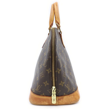 Louis Vuitton Monogram Alma PM Handbag Brown Leather Gold — view 3