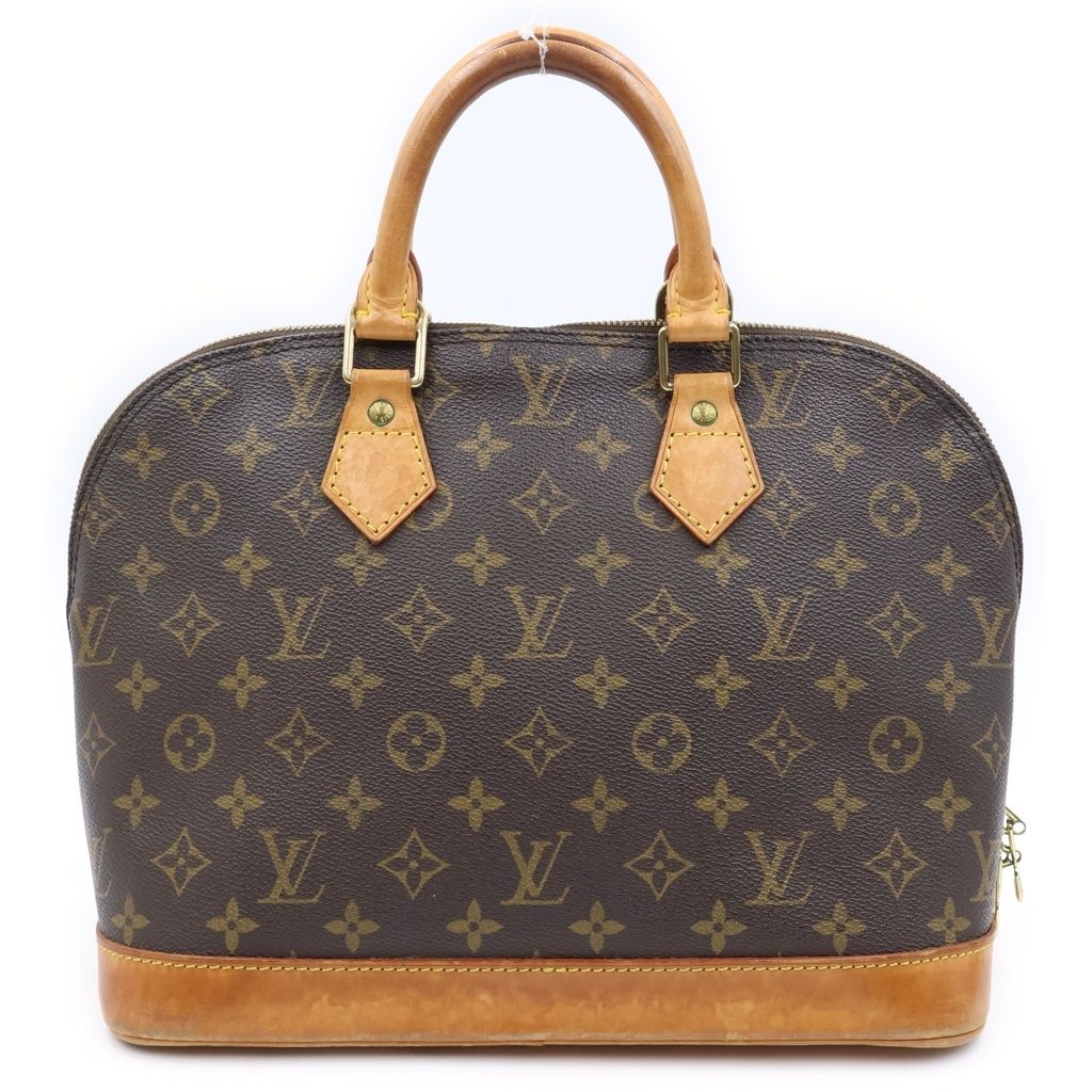 Louis Vuitton Monogram Alma PM Handbag Brown Leather Gold — view 2