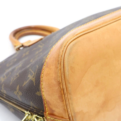 Louis Vuitton Monogram Alma PM Handbag Brown Leather Gold — view 6
