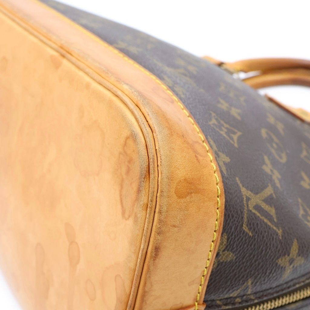 Louis Vuitton Monogram Alma PM Handbag Brown Leather Gold — view 5
