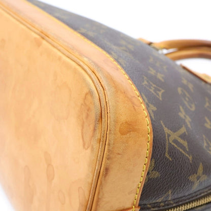 Louis Vuitton Monogram Alma PM Handbag Brown Leather Gold — view 5