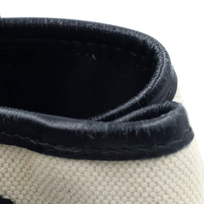 Balenciaga Navy Cabas S Canvas Leather Tote Black Ivory — view 6