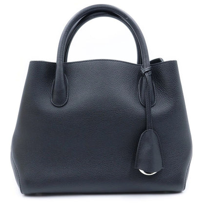 Dior Open Bar 2-Way Tote Black Leather Silver