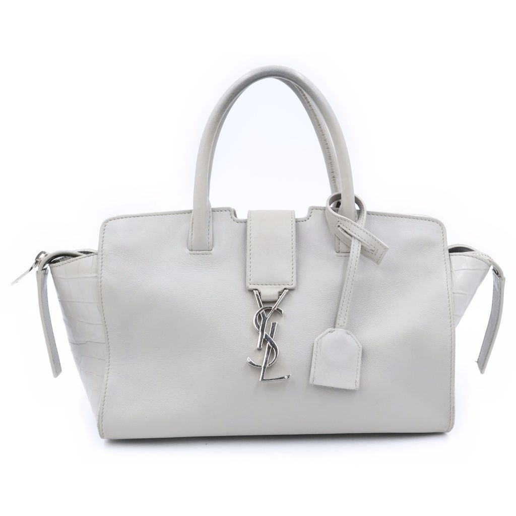 Saint Laurent Paris Baby Downtown Cabas 2-Way Shoulder Bag Gray